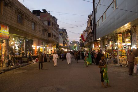 Picture of preparations processions Hosseinieh to receive pilgrims to shrines in Kadhimiya to...