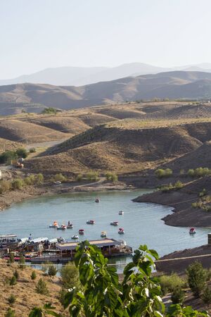 its Lake lies between four mountains In the Iranian city of Mashhad Destinations for many tourists for leisure.のeditorial素材