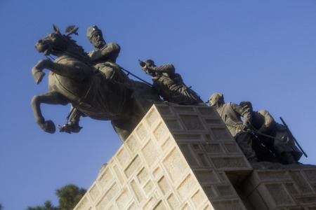 Image of the Statue of Nadir Shah One of the main leaders of the Persian Empire, t is a statue of the Shah and is riding his horse And he was succeeded by his soldiers ,It is an expression of military campaigns that were waged on  his opponents.のeditorial素材
