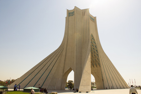 Image Azadi Tower in the Iranian capital Tehran, It is the most important monument in Iran and also called Statue of Liberty, It is a place for military reviews and protests in Iran.のeditorial素材