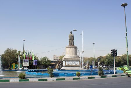 picture of the Statue of Abu Bakr al-Razi in the Iranian capital Tehran, One of the most prominent medical scientists, and it has a lot of books in the field.のeditorial素材