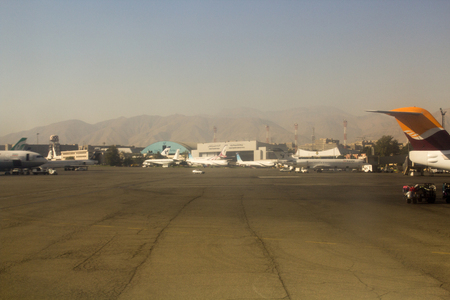 Image Mahabad Airport and Some of the aircraft stalled, which located in the Iranian capital Tehran.のeditorial素材