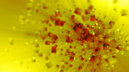 Colorful abstract cubes in space texture isolated. 3D illustrationの写真素材