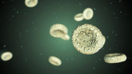 Realistic molecule bacterium illustration graphics 3d microbeの写真素材