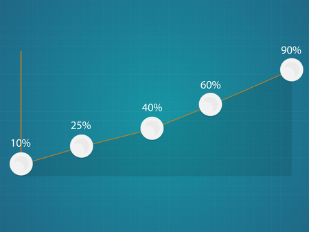 Increasing graph design for business graphics and web site - Design Concept.の写真素材
