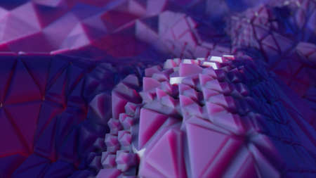 Abstract composition with growing pieces of crystals. Abstract background. 3d illustrationの写真素材