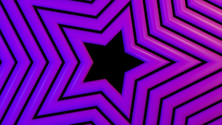 Abstract concept. Purple background of star shapes on an isolated black background. 3d illustration. High quality 3d illustrationの写真素材