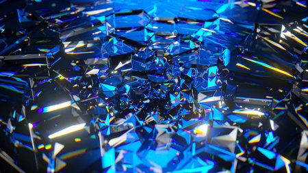 Glass whirlpool. Blue-black color. High quality 3d illustration
