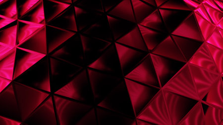 Abstract black plastic surface made from connected triangles. 3d illustrationの写真素材