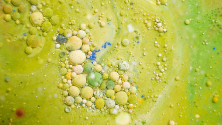 Colorful acrylic bubbles.Abstract ink design template mixed texture background. Liquid color...