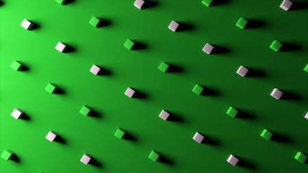 Abstract background with marvelous colorful cubes. Minimalistic design. 3d illustration