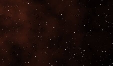 Space scape illustration astronomy graphic design background with nebula and glowing stars in deep...