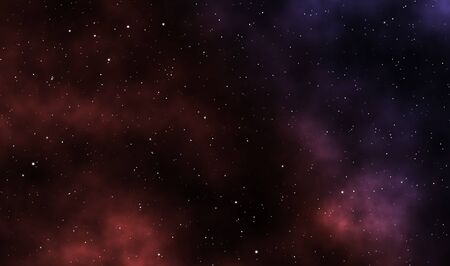 Space scape illustration astronomy graphic design galaxy background with gas clouds and starfield in deep universe.の写真素材