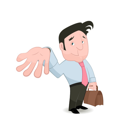 Man gesturing and placing trustのイラスト素材