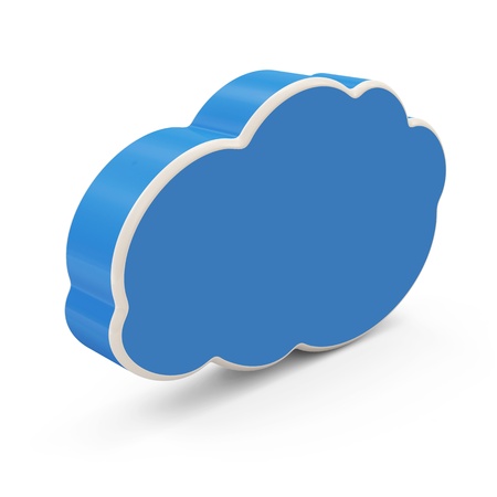 Cloud Computing Symbol on white backgroundの写真素材