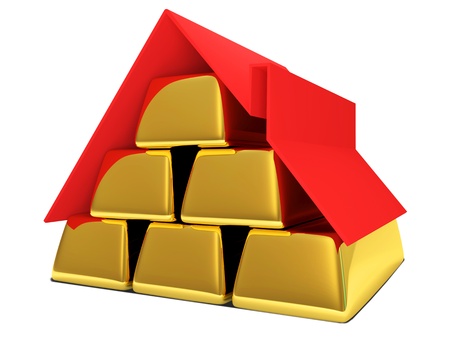 Abstract 3d Illustration of Mortgage Conceptの写真素材