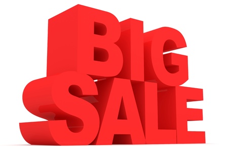 Big Sale on White Backgroundの写真素材