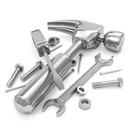 Tool Kit isolated on white backgroundの写真素材