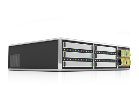 Server isolated on white background