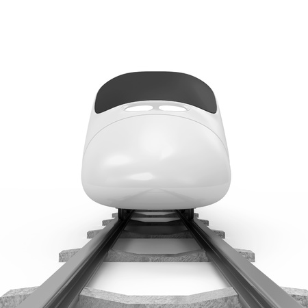 3d Illustration of Modern High-Speed Train isolated on white backgroundの写真素材