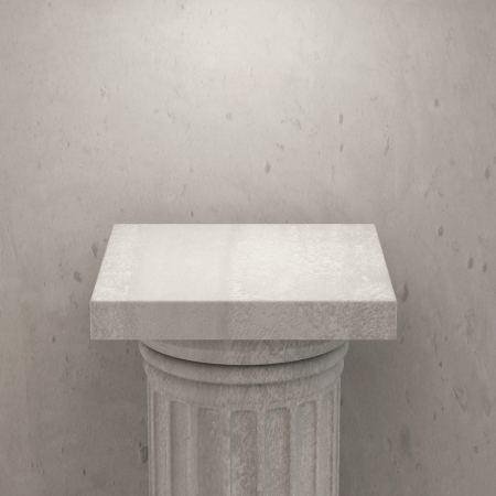 Empty Stand for Exhibit in Classic Styleの写真素材