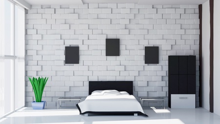 Modern Bedroom Interior Designの写真素材