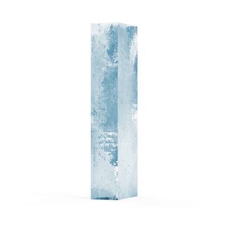 Icy Letters isolated on white background  Letter I の写真素材
