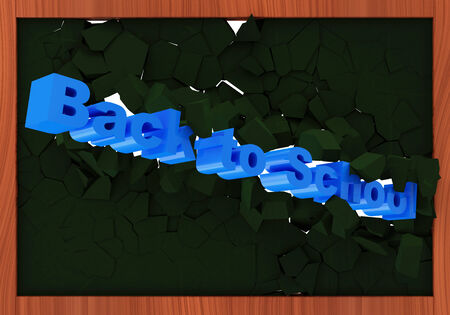 Broken Green Chalkboard  Back to School Concept imageの写真素材