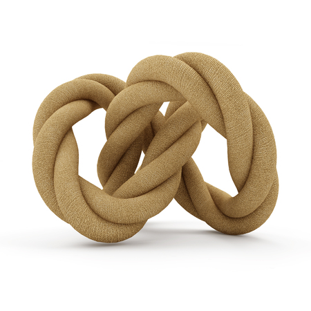 Rope Knot isolated on white backgroundの写真素材