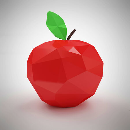 Red Apple in Origami Styleの写真素材