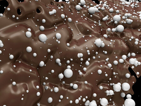 Close-up of Chocolate Splash with Candy