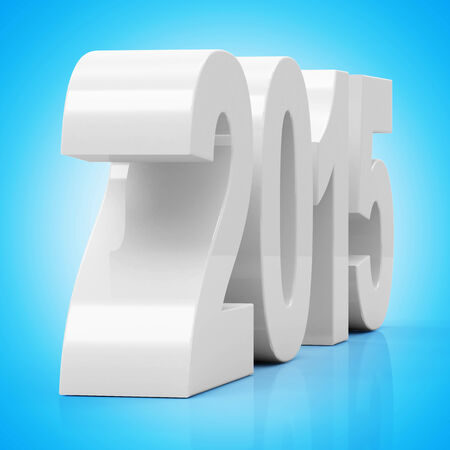 New Year 2015 isolated on white background