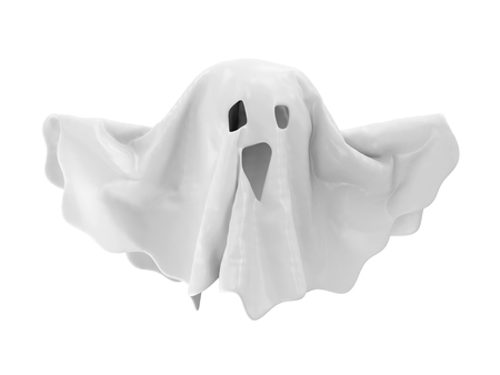The Ghost isolated on white backgroundの写真素材