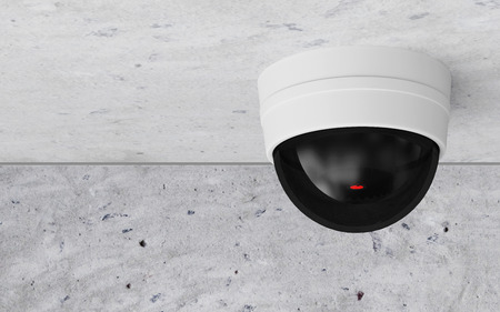 Modern CCTV Security Camera on the Ceiling