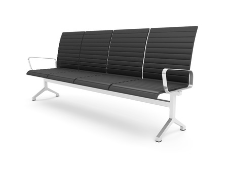 Public Seats isolated on white backgroundの写真素材