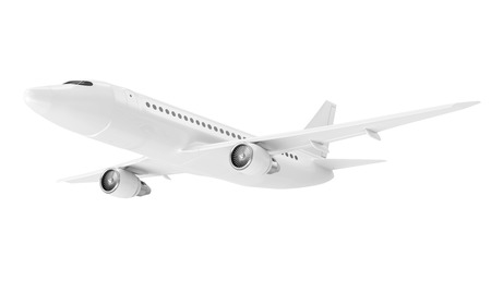 Modern Airplane isolated on white background. の写真素材