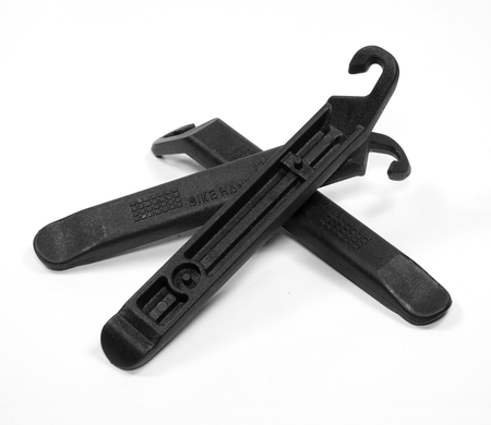 Group of Bicycle Tire Pry Lever isolated on white backgroundの写真素材