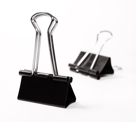 Binder clips isolated on white background