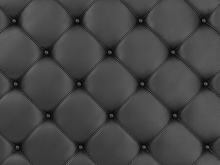 Close-up View of Black Leather Upholstery Backgroundの写真素材