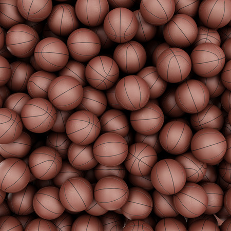Heap of Basketball Balls Abstract Backgroundの写真素材