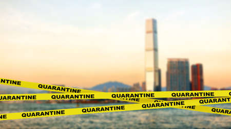 Quarantine Line Restricted Area in Hong Kong. Danger Zone Concept