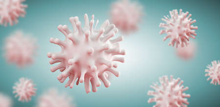 Coronavirus 2019-nCoV. 3d illustrationの写真素材