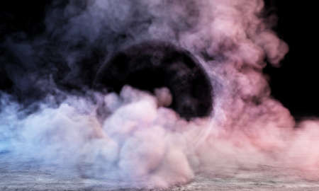 Smoke on a black background. 3d rendering.の写真素材