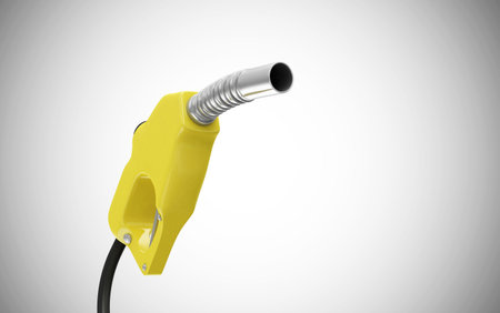 Refueling Gun on gradient background, 3D Renderingの写真素材