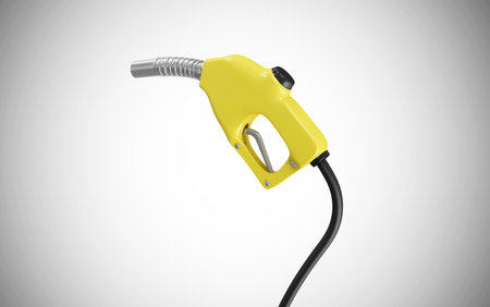 Refueling Gun on gradient background, 3D Renderingの写真素材