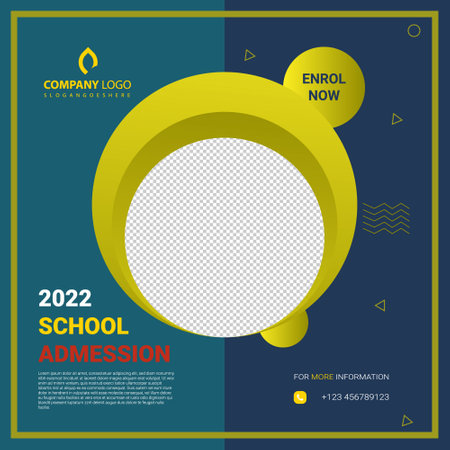 School admission postのイラスト素材