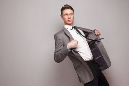 dynamic shot of Fashionable young male model