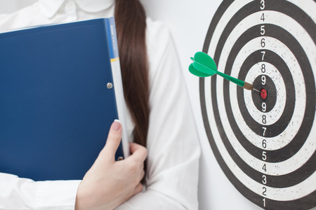 Businesswoman and good resultの写真素材