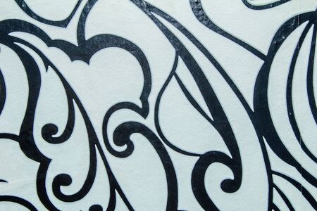 Black-and-white ornate floral ornamentの写真素材