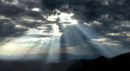 Light in the darkの写真素材